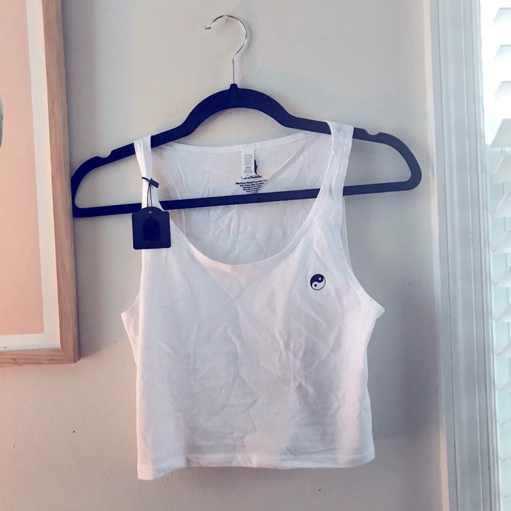 Slightly Buddha yin yang yoga crop tank